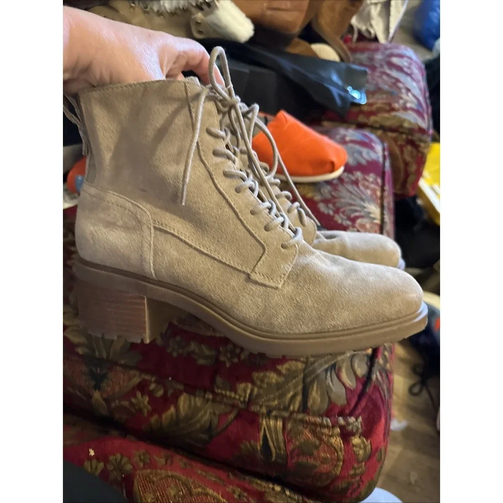 Lucky Brand Diedrah. Brown Suede Leather AnkleBoots Size 9